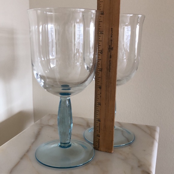 Two Blue Vintage Goblets - Picture 4 of 4